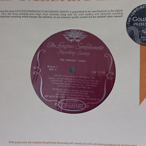 The Longines Symphonette - 6 LP Set - The Memory Years - 1925-1960 - Circa 1964 - Picture 3 of 8